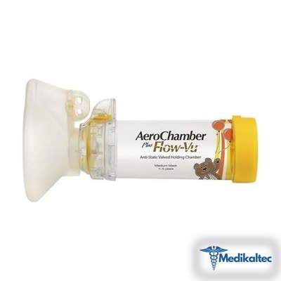 AeroChamber Plus Flow-Vu Sarı 1-5 Yaş Ayıcıklı Model
