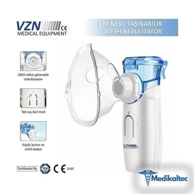 Yeni Nesil Şarj Edilebilir Tasinilabilir Mesh Nebulizator Cihazı